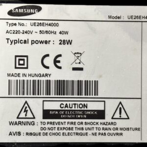 POWER SUPPLY UNIT SAMSUNG UE26EH4000WXXN