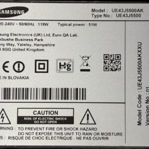 POWER SUPPLY UNIT SAMSUNG UE43J5500AKXXU